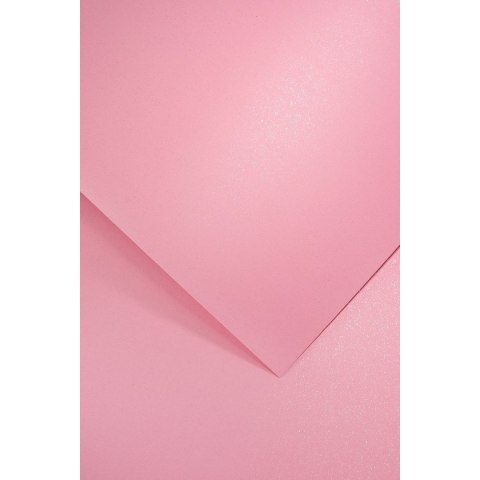 Papier ozdobny (wizytówkowy) mika różowy A4 różowy 200g Galeria Papieru (202709)