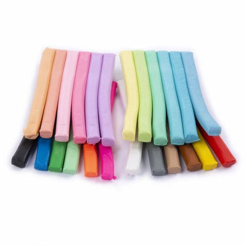 Plastelina 24 kol. Pastelowa mix 200g Kidea (PP24KA)