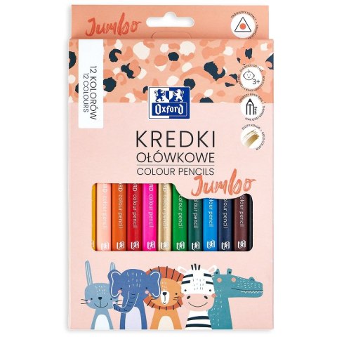 Kredki ołówkowe Oxford Jumbo 12 kol. (400174529)