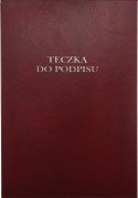 Teczka do podpisu Barbara A4 bordowy 12k. tektura pokryta folią (1822211)