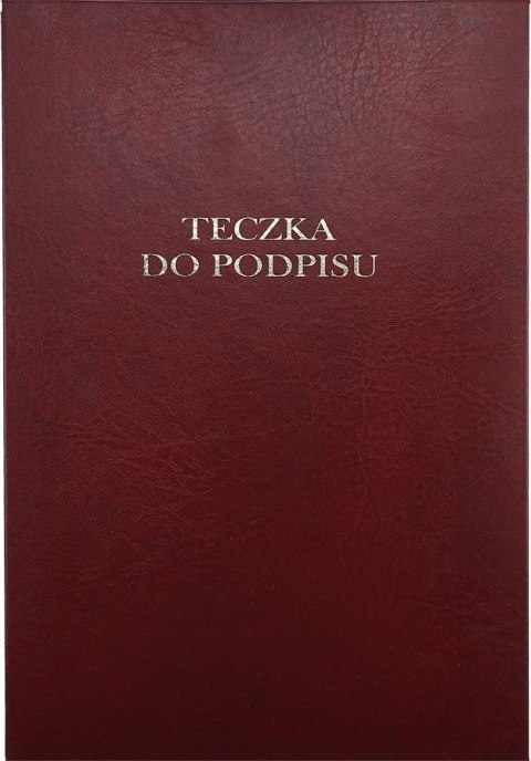 Teczka do podpisu A4 bordowy 12k. tektura pokryta folią Barbara (1822211)