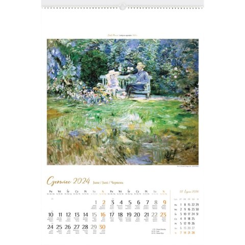 Kalendarz ścienny MALARSTWO IMPRESJONISTÓW 13-planszowe 2024 320mm x 470mm Lucrum (RW07)