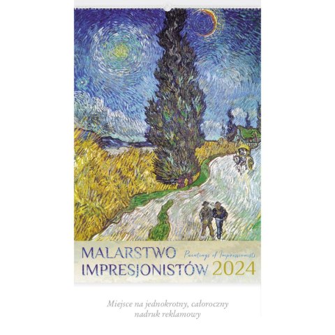 Kalendarz ścienny MALARSTWO IMPRESJONISTÓW 13-planszowe 2024 320mm x 470mm Lucrum (RW07)