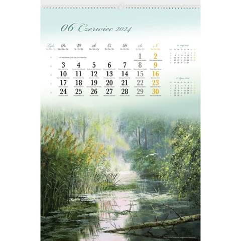 Kalendarz ścienny POLSKA W MALARSTWIE 13-planszowe 2024 320mm x 470mm Lucrum (RW06)