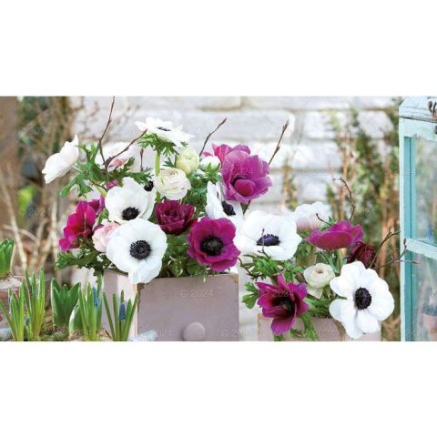 Kalendarz ścienny notatnikowy 2024 KOMPOZYCJA KWIATOWE 220mm x 490mm Lucrum (WN02)