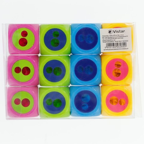 Temperówka KOSTKA mix plastik Ktw (902554)