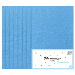 Filc niebieski jasny 8 szt kolor: niebieski jasny 8 ark. [mm:] 210x297 Interdruk (5902277338365)