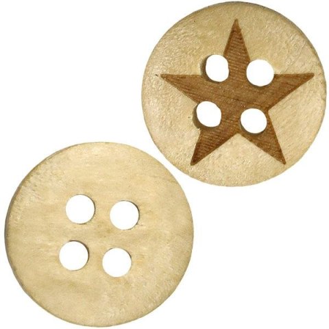 Guziki Craft-Fun Series 13mm naturalny 30 szt Titanum (WDY200)