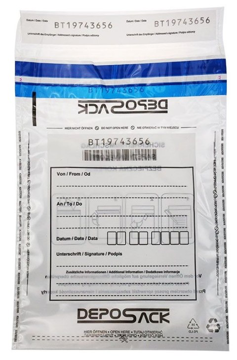 Koperta bezpieczna deposack biała b5 B5 [mm:] 185x260 A&G Koperty 100 sztuk