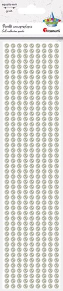 Perełki Craft-Fun Series samoprzylepne białe Titanum (X105)