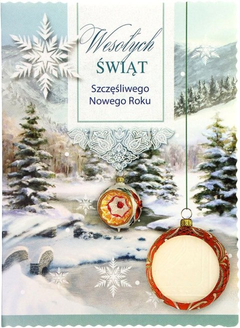 Kartka składana BN z opłatniem B6 Top Graphic (brokat)