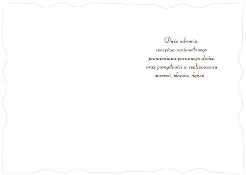 Kartka składana B6 brokat serdeczne życzenia (5902221800528)