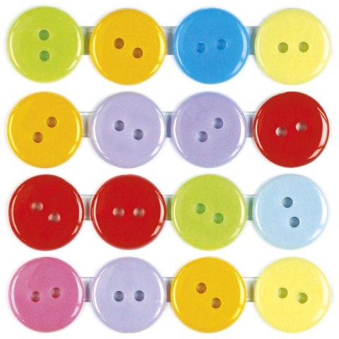 Guziki Craft-Fun Series samoprzylepne 12mm mix 66 szt Titanum (16079A)