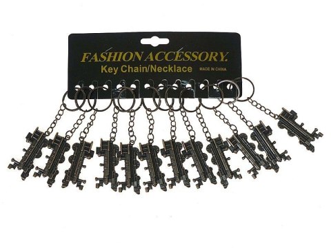 Brelok lokomotywa metalowa, karta 12szt. Adar (583047)