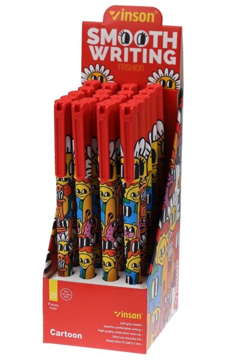 Długopis olejowy wkład niebieski 0,7mm Vinson (A180)