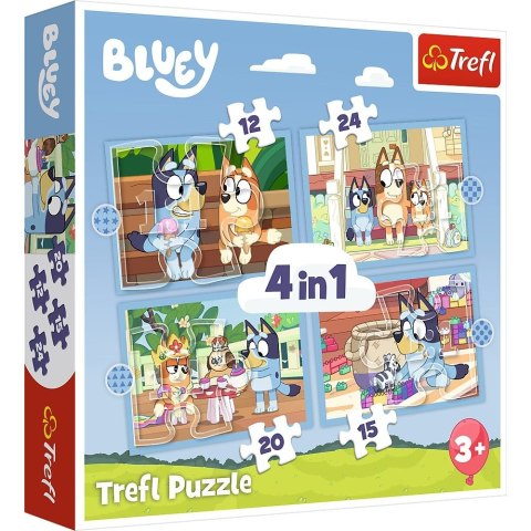 Puzzle Bluey Bluey i jego świat 4w1 el. Trefl (34637)
