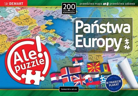Puzzle Państwa Europy 200 el. Demart