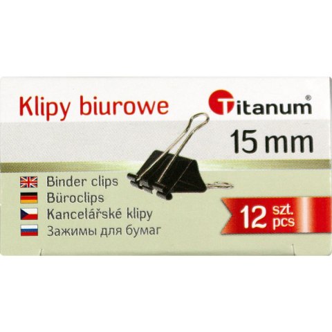 Klipy 15mm czarny Titanum (BC15)