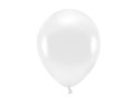 Balon gumowy Metalizowane Eco Balloons biały 260mm Partydeco (ECO26M-008)