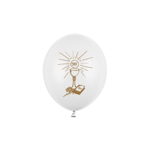Balon gumowy Partydeco 50 szt biały perłowy (SB12P-109Z-008)