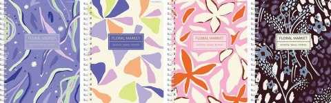 Kołozeszyt (kołonotatnik) FLORADELIC A5 80k. 70g krata TOP-2000 (400182021)