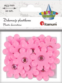Kwiaty Craft-Fun Series samoprzylepne Titanum (2324043-pink)