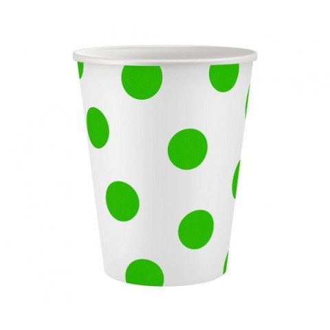 Kubek jednorazowy Groszki pistacjowe 6szt. papier 250ml Godan (PW-KPGP)