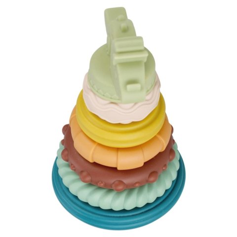 Układanka piramidka edukacyjna pastelowa Bam Bam (482393)