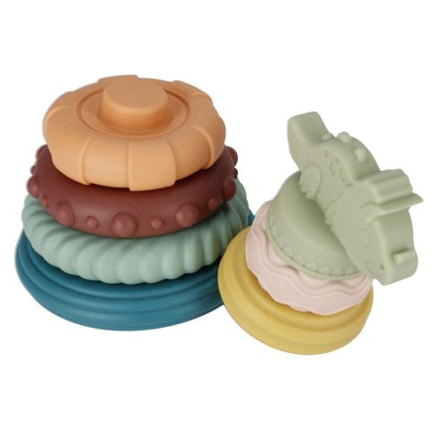 Układanka piramidka edukacyjna pastelowa Bam Bam (482393)