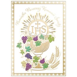 Kartka składana B6 KARNET B6 KOMUNIA KIELICH Henry (5905701482351)