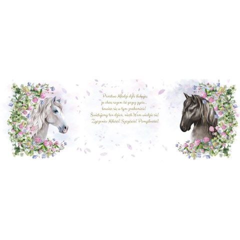 Kartka składana kw KARNET KW BWZ SLUB KONIE Henry (5907465667685)