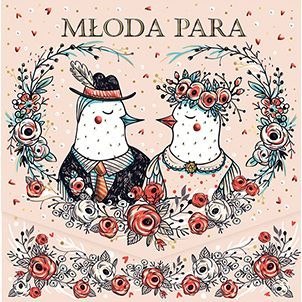 Kartka składana kw KARNET KW KOPERTA SLUB SŁOWIKI Henry (5905701482979)