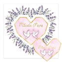 Kartka składana kw KARNET KW WZ Ślub Lawendowe serce Henry