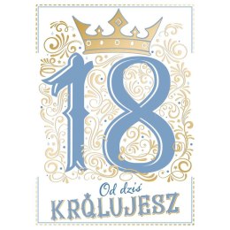 Kartka składana A5 Karnet A5 18 BLUE Henry (5905701481545)