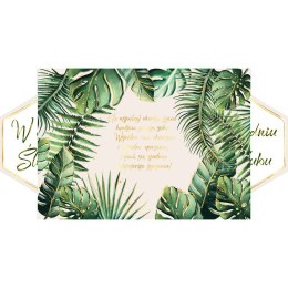 Kartka składana A5 Karnet A5 SLUB ROZ MONSTERA Henry (5907465669061)