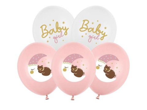 Balon gumowy Partydeco Baby girl mix 300mm (SB14P-337-000-6)