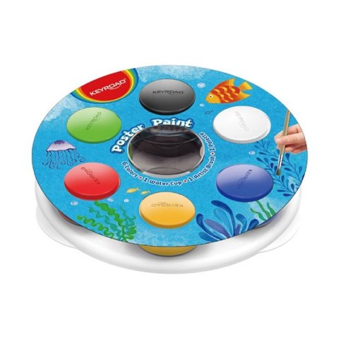 Farby plakatowe kolor: mix 25ml 6 kolor. Keyroad (KR971823)