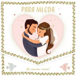 Kartka składana kw KARNET KW KOPERTA SLUB PARA W OBJĘCIACH Henry (5905701482986)