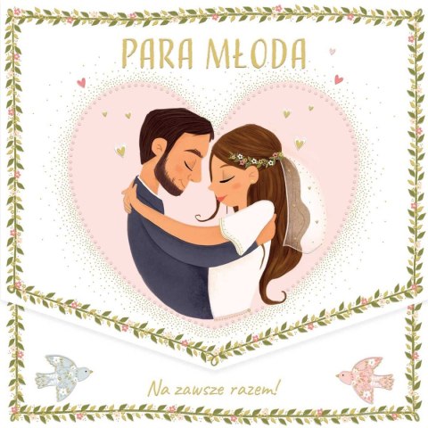 Kartka składana kw KARNET KW KOPERTA SLUB PARA W OBJĘCIACH Henry (5905701482986)