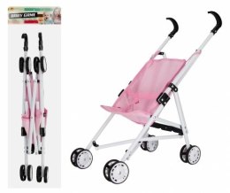 Wózek dla lalek parasolka metalowy różowy Mega Creative (536537)
