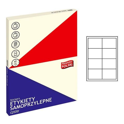 Etykieta samoprzylepna A4 biała Grand (020)
