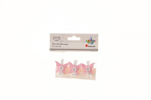 Ozdoba drewniana Craft-Fun Series klamerki z motylami opakowanie 3 szt. Titanum (19AQE0701)