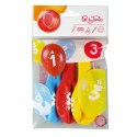 Balon gumowy z nadrukiem cyferki - 3 (3 szt.) mix 280mm Arpex (KB1924-3-9944)
