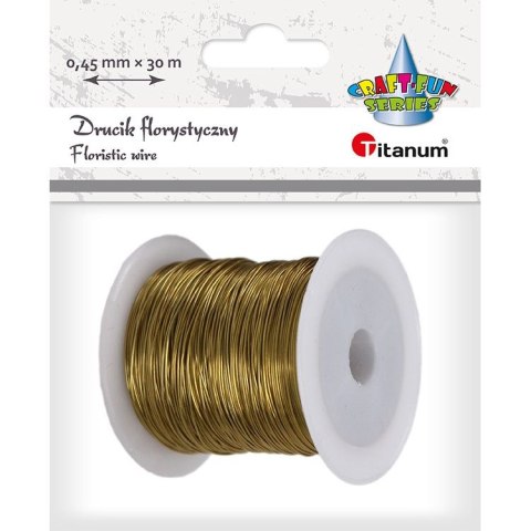 Drucik Craft-Fun Series florystyczny kolor: złoty 30 m Titanum (339369)