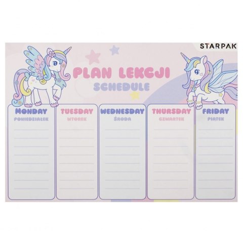 Plan lekcji unicorn Starpak (536139)