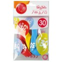 Balon gumowy z nadrukiem cyferki - 30 (3 szt.) mix 280mm Arpex (KB2006-30-9944)