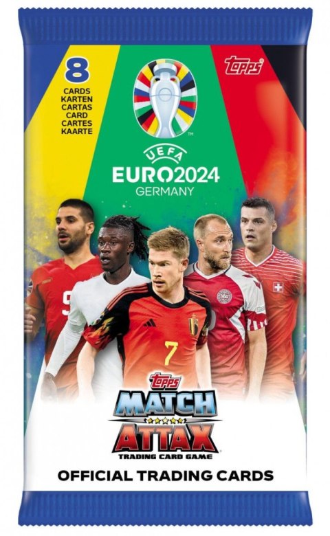 Karty Topps Euro 2024 Topps Cards saszetki z kartami mix (67868) 8 sztuk