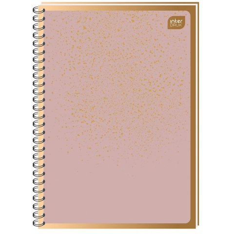 Kołozeszyt (kołonotatnik) Metalic Satin Gold A6 80k. 70g krata Interdruk (KOŁOZA680MSG)