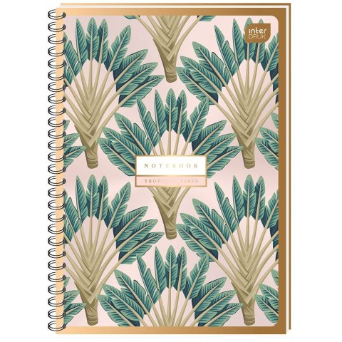 Kołozeszyt (kołonotatnik) Metalic Satin Gold A6 80k. 70g krata Interdruk (KOŁOZA680MSG)