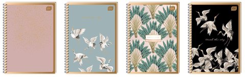 Kołozeszyt (kołonotatnik) Metalic Satin Gold A6 80k. 70g krata Interdruk (KOŁOZA680MSG)